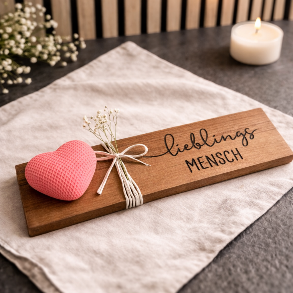 Lieblings-Mensch – warmes Lifestyle-Setting mit Trockenblumen und Kerze